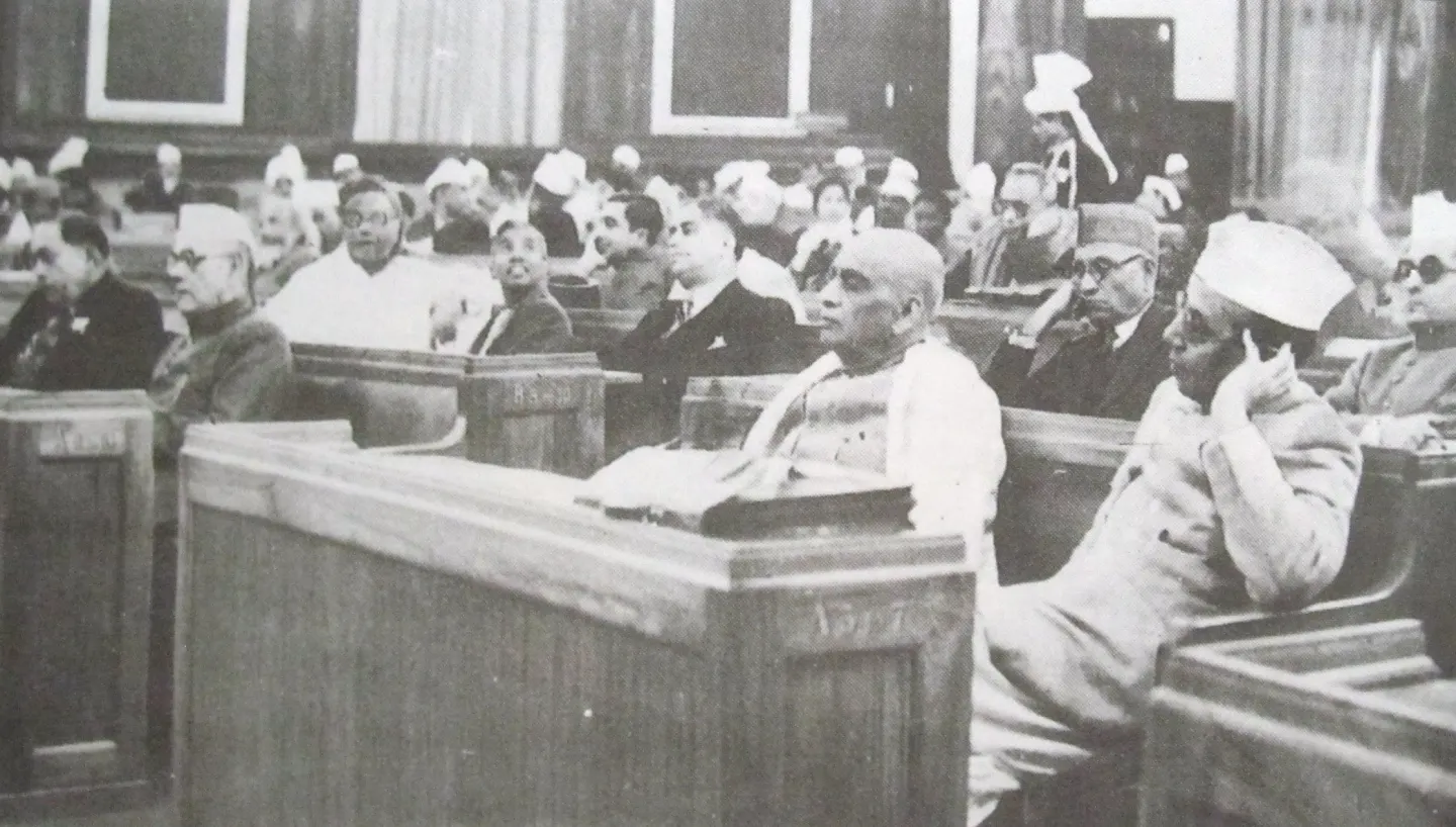 Members of the Indian Constituent Assembly gathered in Constitution Hall in December 1946